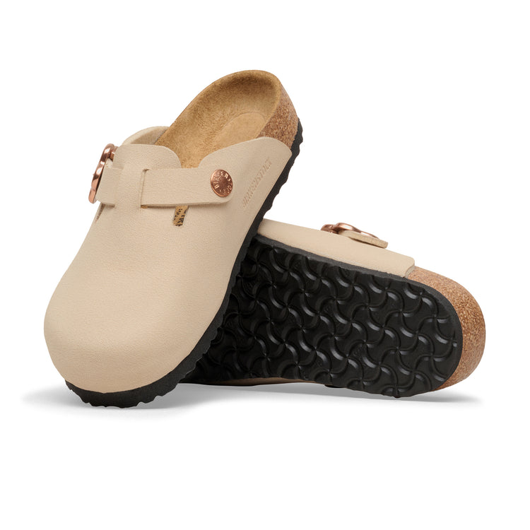 Birkenstock Australia Boston Kids Flower Buckle Sandcastle BirkiBuc sole view