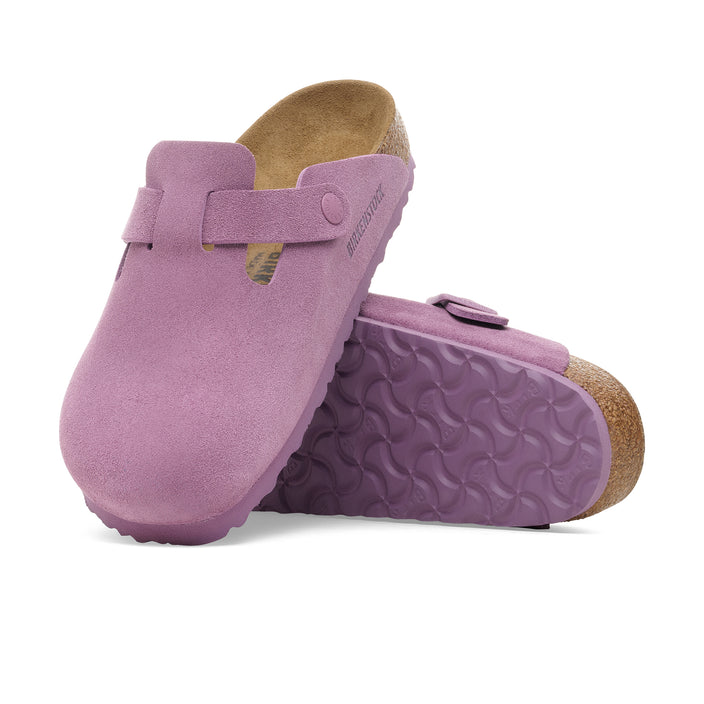 Birkenstock Boston Mauve Suede Leather sole view