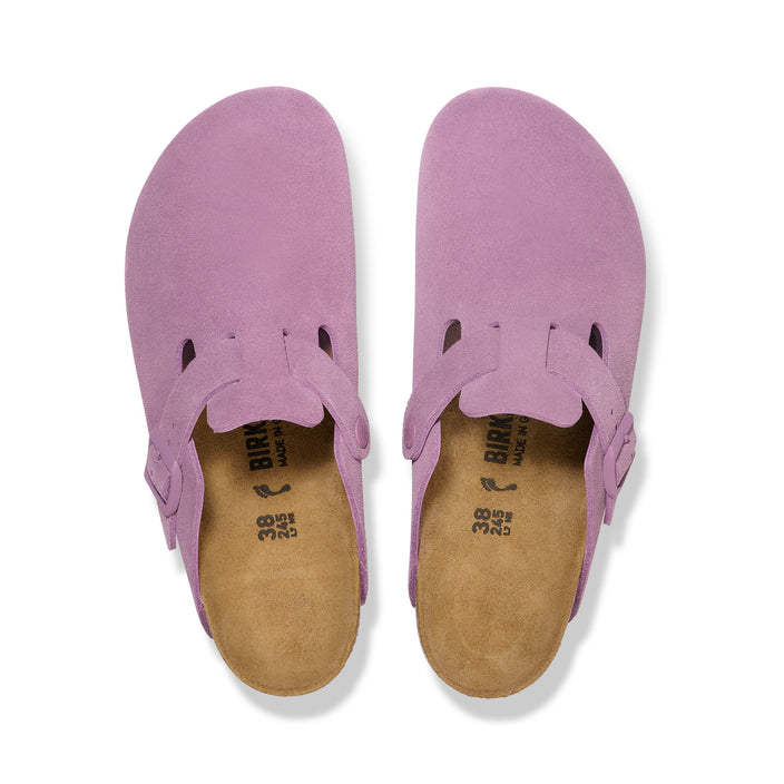 Birkenstock Boston Mauve Suede Leather top view