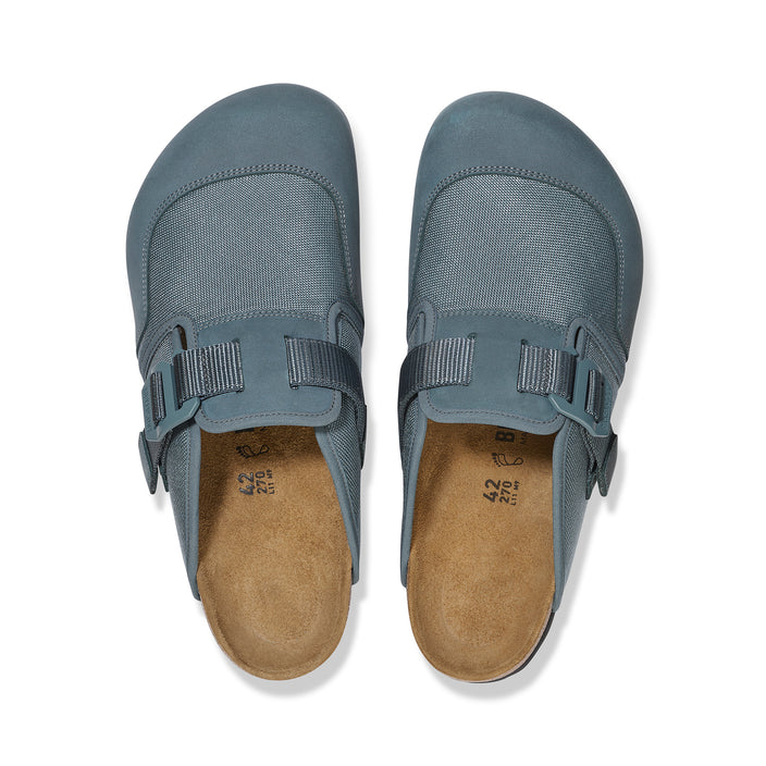 Birkenstock Boston Nova Basalt Grey Textile/Nubuck Leather top view