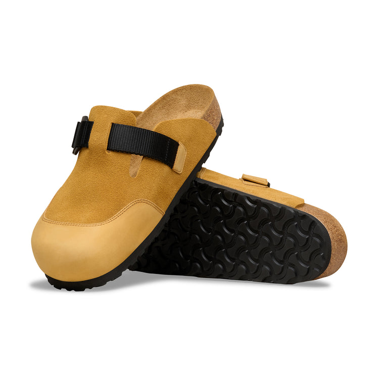 Birkenstock Australia Boston Nova Cork Brown Suede/Natural Leather sole view