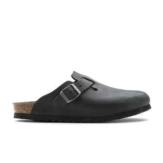 Birkenstock Boston Black Oiled Leather side view