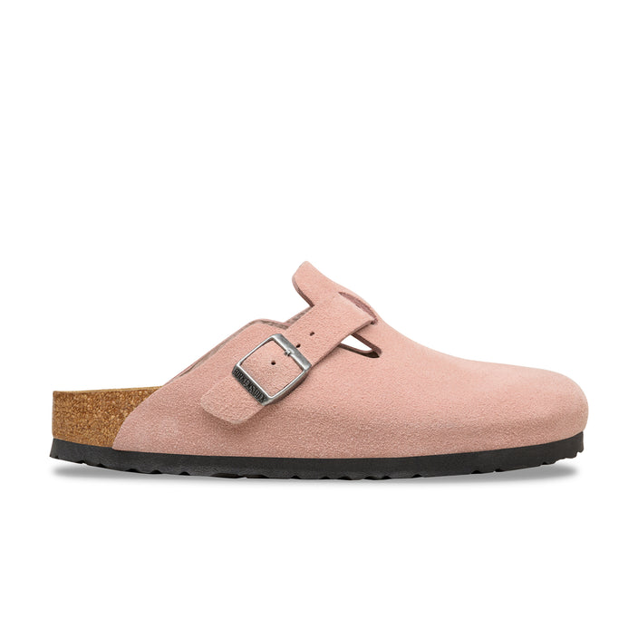 Birkenstock Australia Boston Pink Clay Suede Leather side view