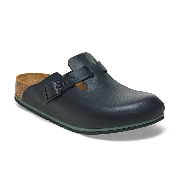 Birkenstock Boston Pro PU Coated Natural Leather Black 