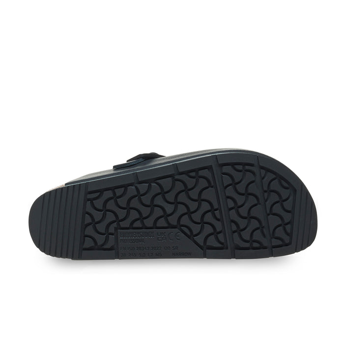 Birkenstock Boston Pro PU Coated Natural Leather Black sole tread view