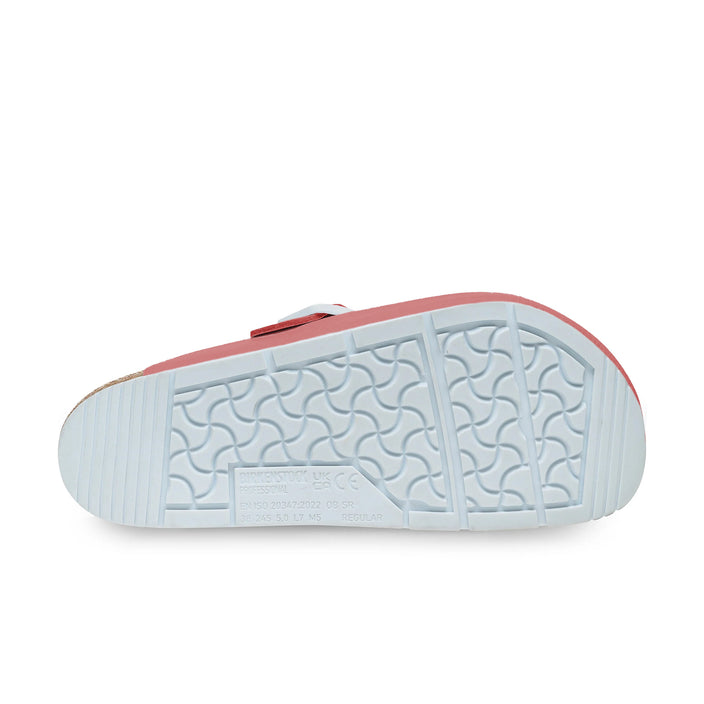 Birkenstock Boston Pro PU Coated Natural Leather Mars Red sole tread view