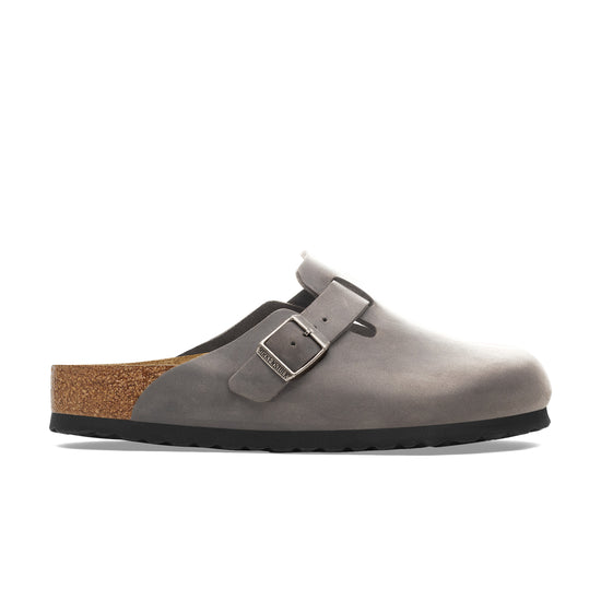 Birkenstock Australia Boston SFB Iron Oiled Leather side view