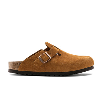Birkenstock Boston SFB Mink Suede Leather side view