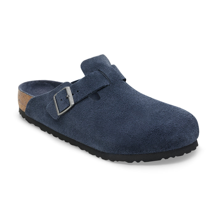 Birkenstock Australia Boston SFB New Navy Tonal Footbed Suede Leather 