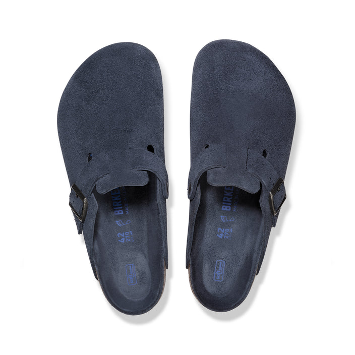 Birkenstock Australia Boston SFB New Navy Tonal Footbed Suede Leather top view