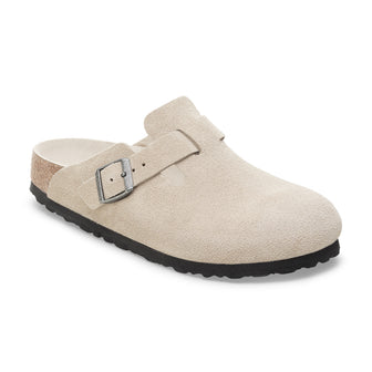 Birkenstock Boston SFB Oyster Tonal Footbed Suede Leather 