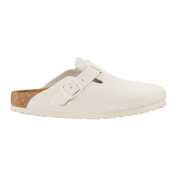 Boston Antique White Suede Leather