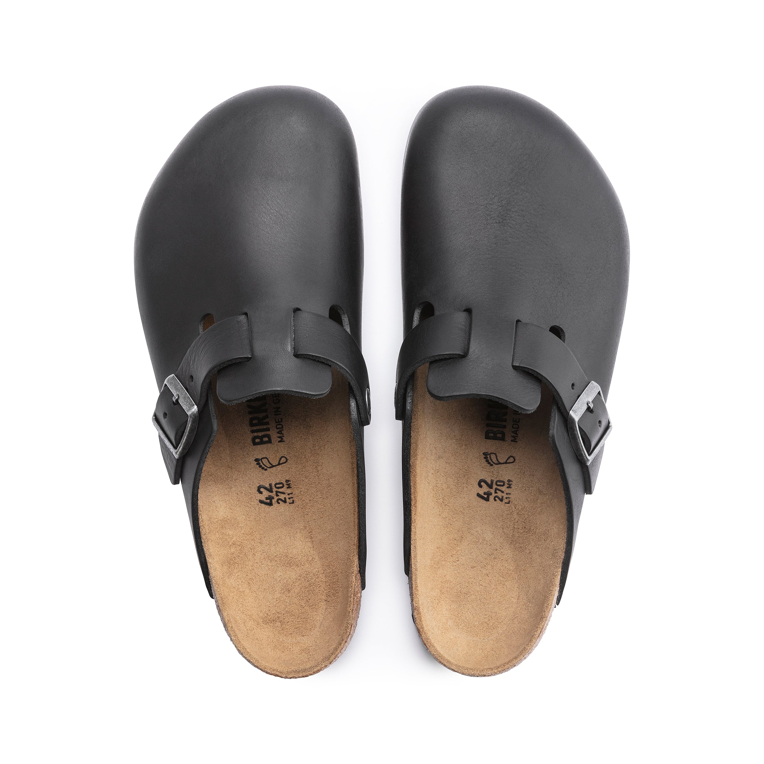 ビルケン Boston WB LE Vintage Wood black 42 Birkenstock Boston Vintage Wood Black Natural Leather