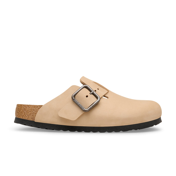 Birkenstock Australia Boston Wire Buckle Sandcastle Nubuck Leather side view