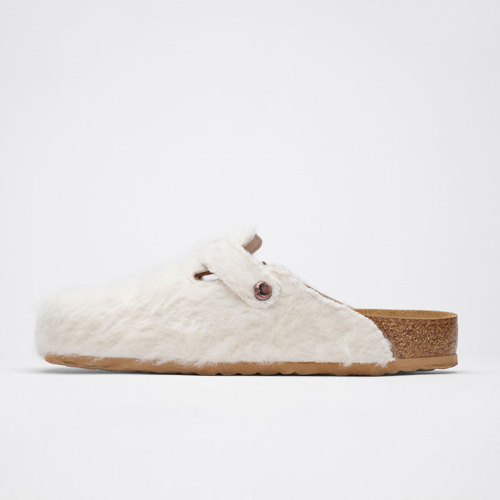Birkenstock Australia Boston Wooly Moon Off-White Wool Felt side alt view
