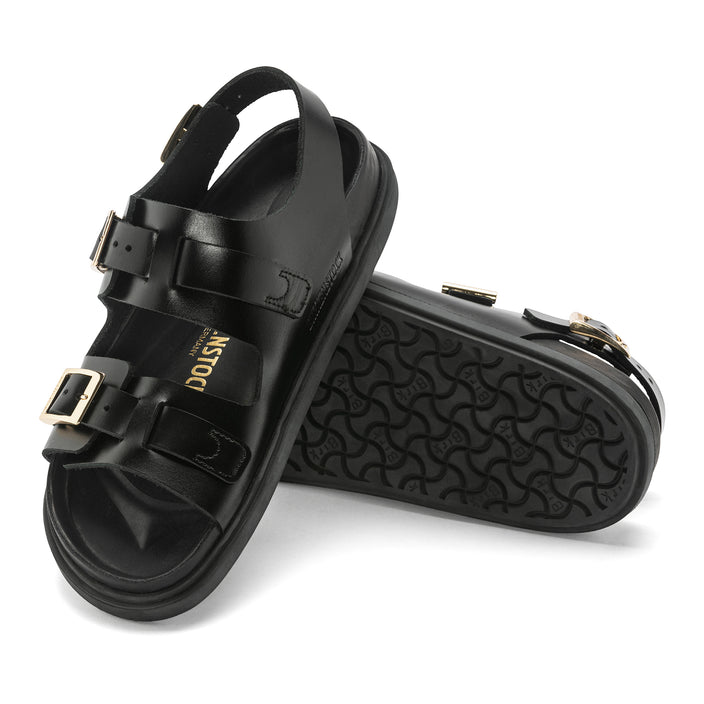 Birkenstock Cannes Black Natural Leather sole view