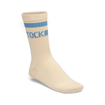Birkenstock Australia Cotton Crew Stripe Socks Oatmeal/Archive Denim Blue 