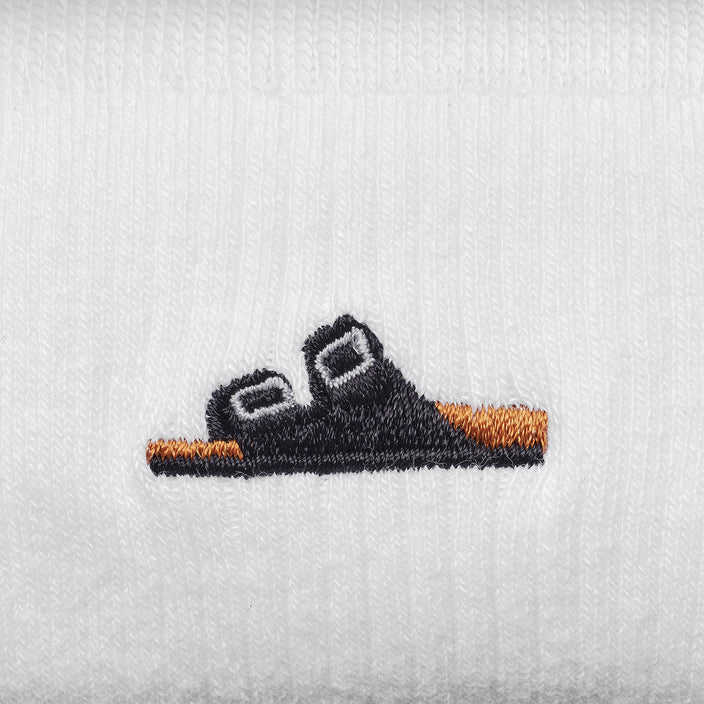 Birkenstock Cotton Ribbed Socks Black/White 2 Pack detail