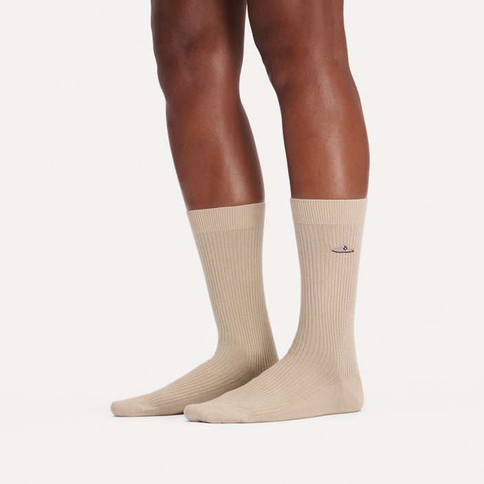 cotton ribbed socks sandcastle on model 1 1031487