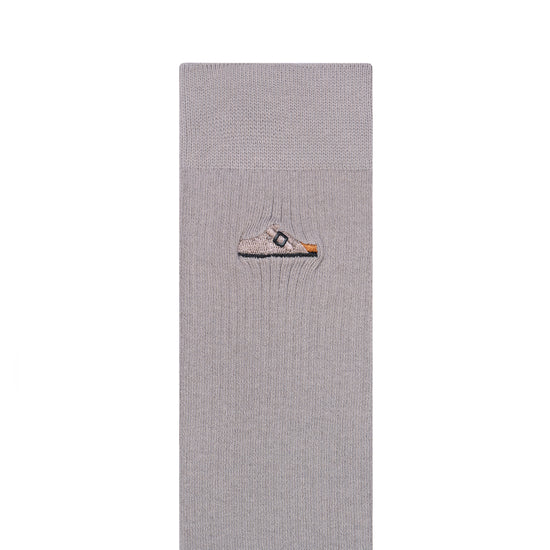 Birkenstock Cotton Ribbed Socks Stone Coin side view