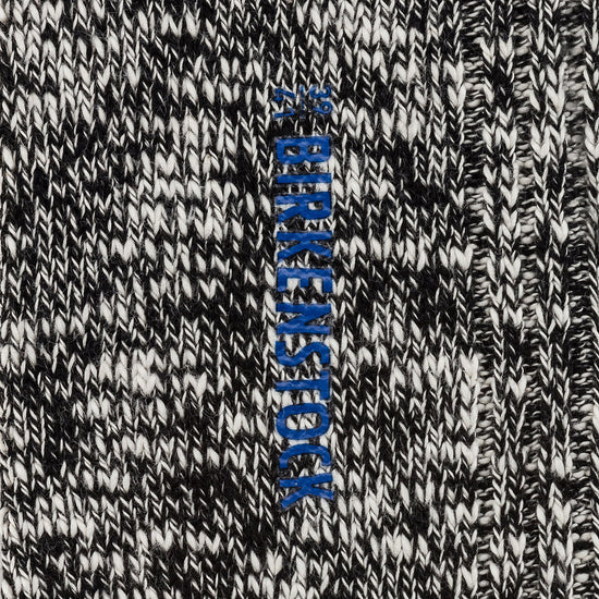 Birkenstock Cotton Slub Socks Black Grey texture view