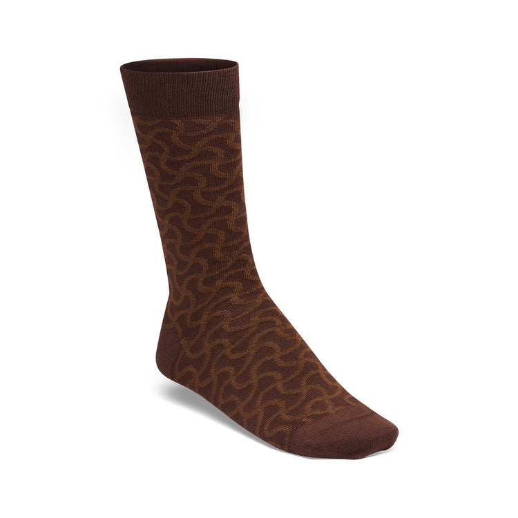 Birkenstock Australia Cotton Sole Socks Bone Pattern Carafe 