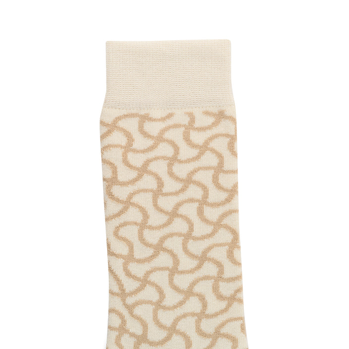 cotton sole socks bone pattern eggshell detail 1 1032381