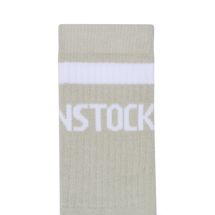 Birkenstock Cotton Tennis Sock Light Grey/White detail