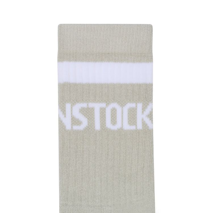 Birkenstock Cotton Tennis Sock Light Grey/White detail