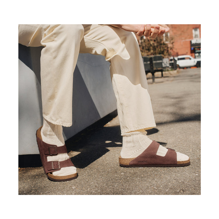 Birkenstock Cotton Twist Offwhite Socks Men on model