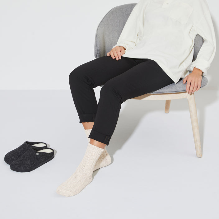 Birkenstock Cotton Twist Offwhite on female model view