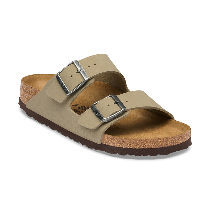 Birkenstock Australia Arizona Faded Khaki/Dark Brown Outsole Birko-Flor