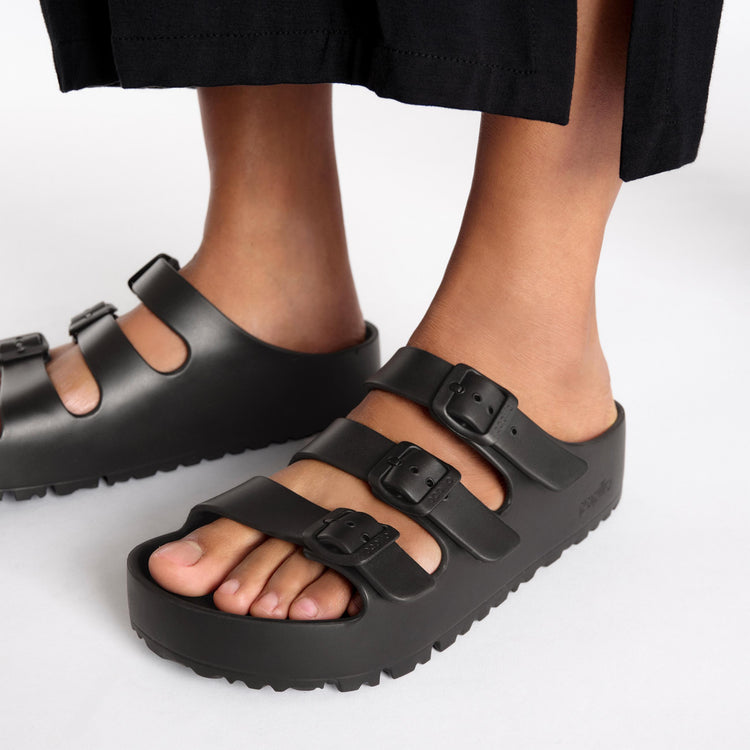 Birkenstock Florida III EVA Platform Flex Black on model 1