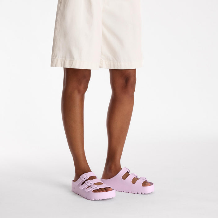 Birkenstock Florida III EVA Platform Flex Crocus on model 1