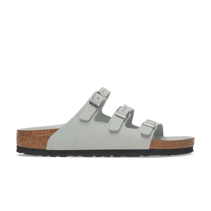 Birkenstock Florida Semi-Exquisite Pure Sage Nubuck Leather side view