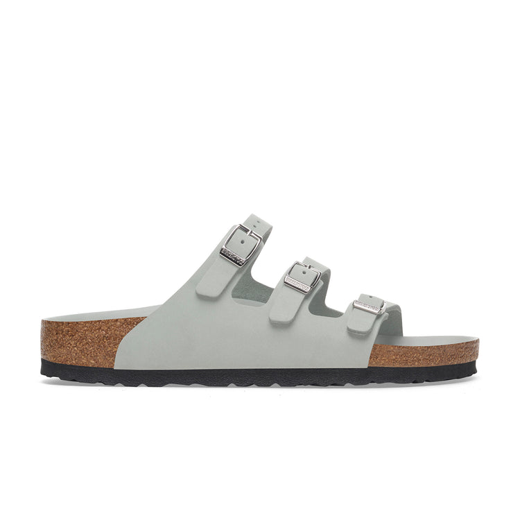 Birkenstock Florida Semi-Exquisite Pure Sage Nubuck Leather side view