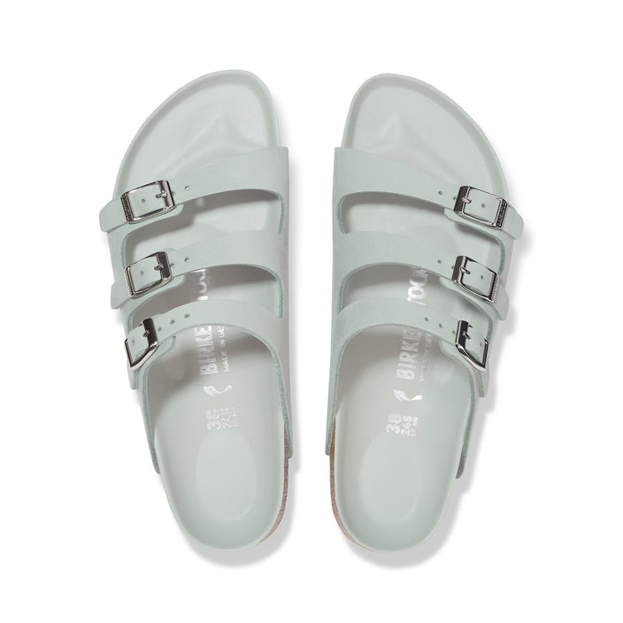 Birkenstock Florida Semi-Exquisite Pure Sage Nubuck Leather top view
