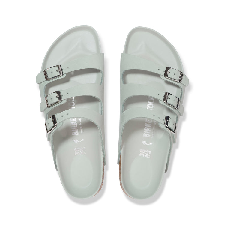Birkenstock Florida Semi-Exquisite Pure Sage Nubuck Leather top view