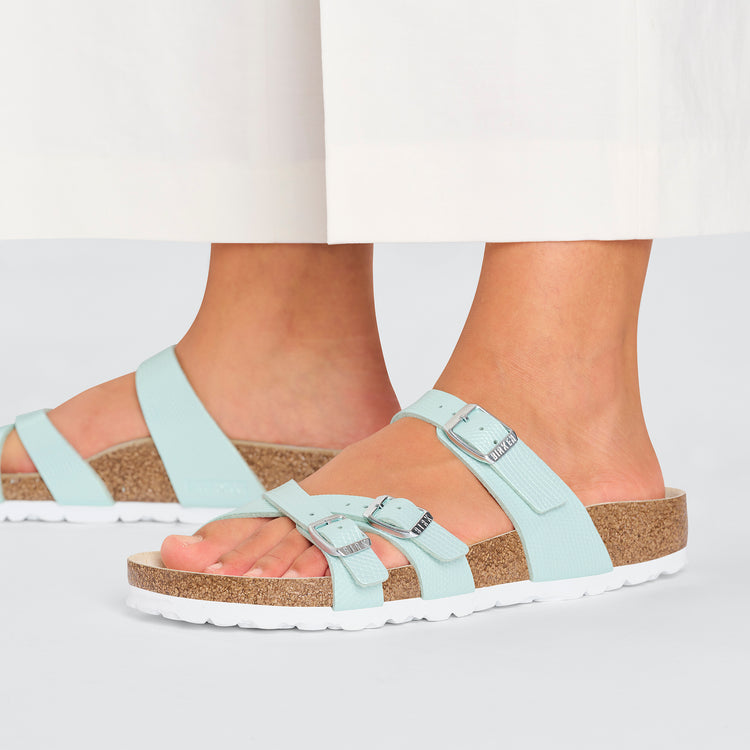 Franca Shiny Embossed Surf Green Embossed Birko-Flor
