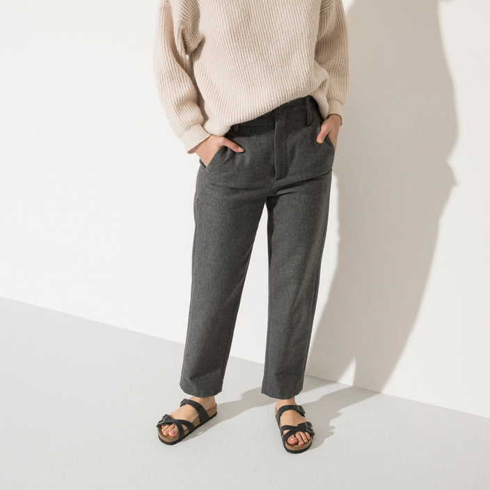 Birkenstock Franca Black Oiled Leather on model 1