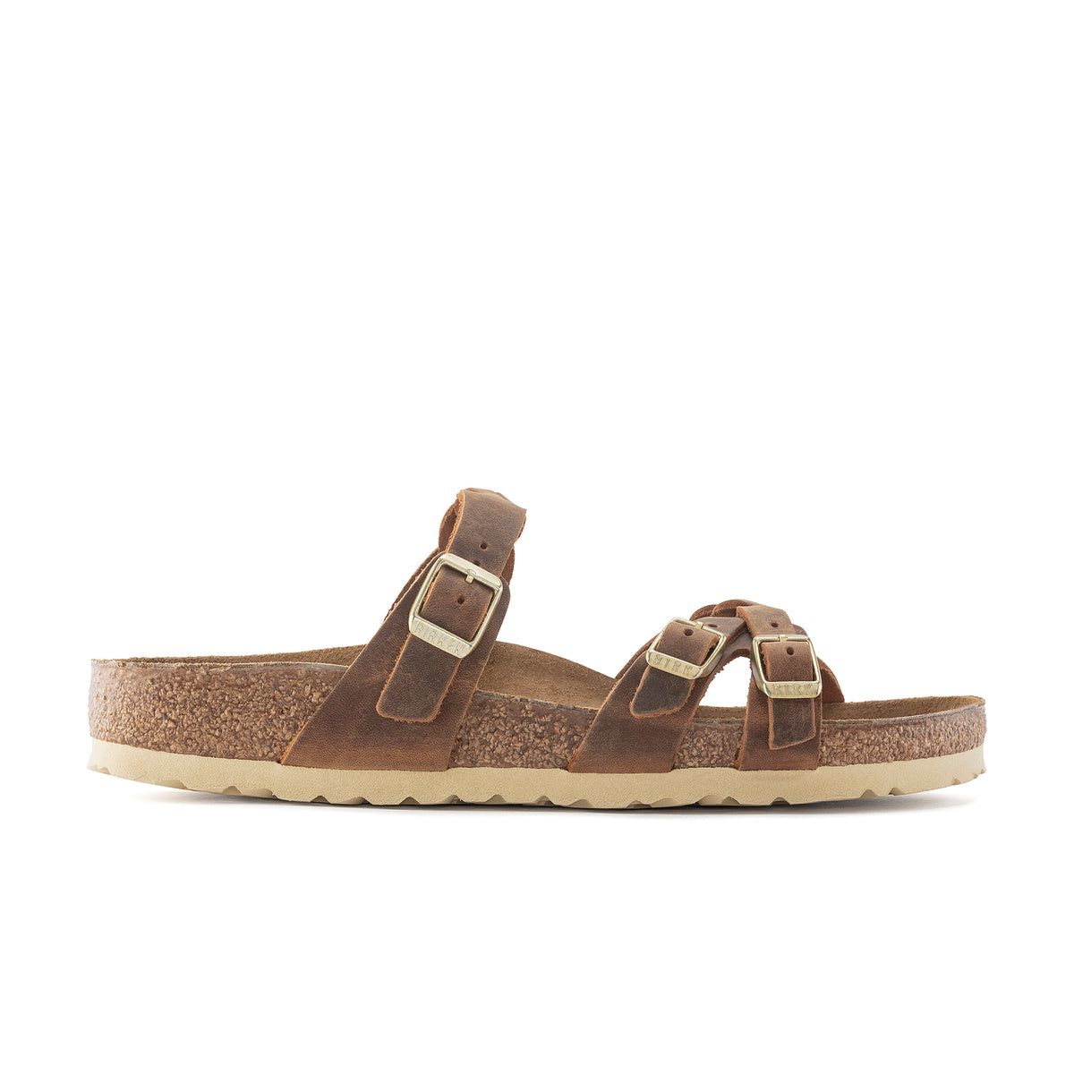 Franca Braided Cognac Oiled Leather