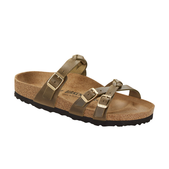 Birkenstock Franca Braided Green Olive Oiled Leather