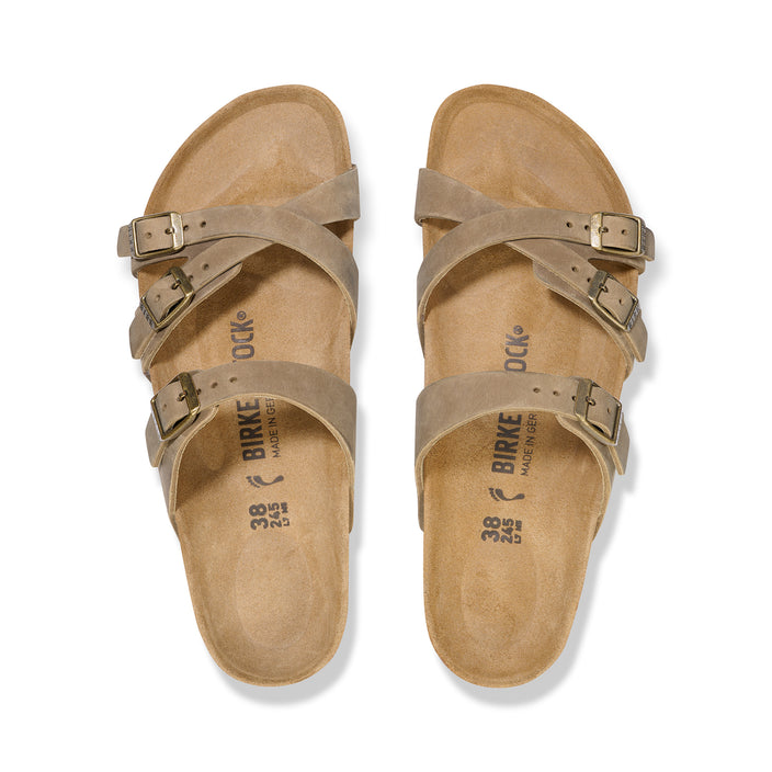 Birkenstock Australia Franca Tabacco Brown Oiled Leather Top View