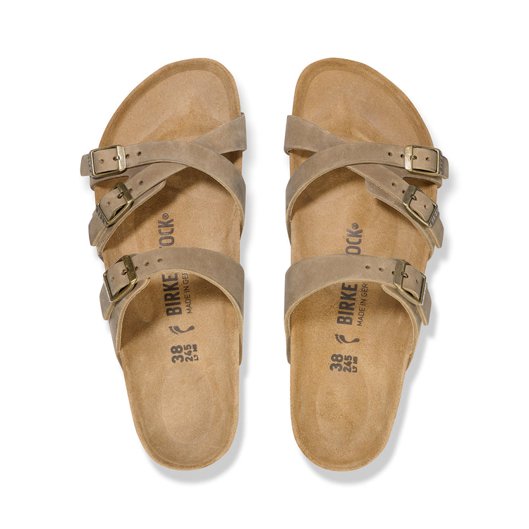 Birkenstock Australia Franca Tabacco Brown Oiled Leather Top View