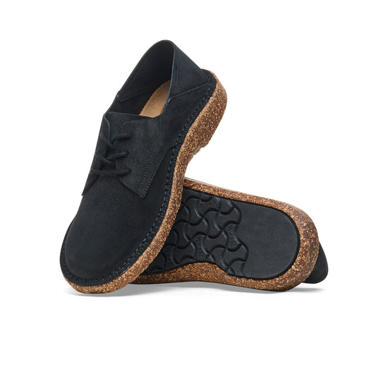 Birkenstock Gary Black Suede Leather sole view