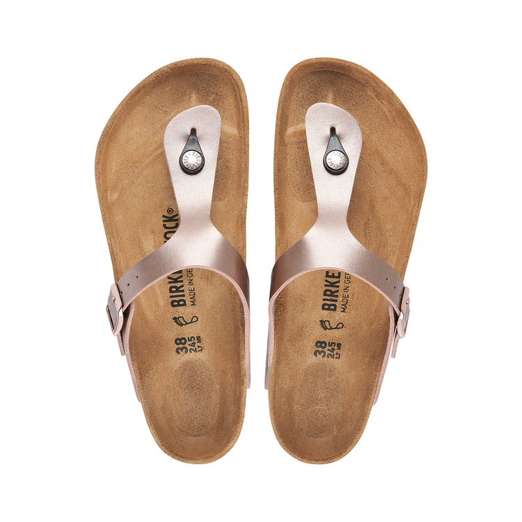 Birkenstock Gizeh Copper Birko-Flor top view