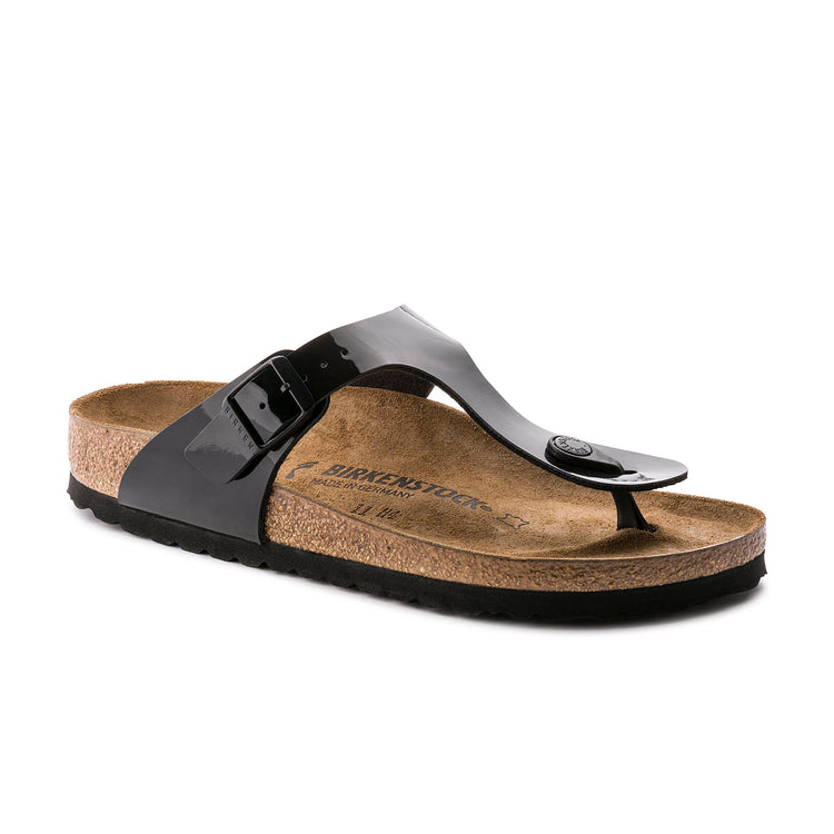 Birkenstock Gizeh Black Patent Birko-Flor