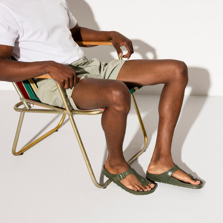 Birkenstock Gizeh EVA Khaki on model 2
