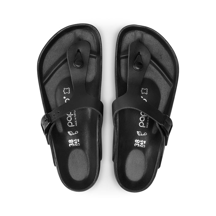 Gizeh Exquisite Platform Black Natural Leather top view