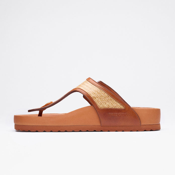 Birkenstock Australia Gizeh Framed Ginger Brown Raffia alt side view